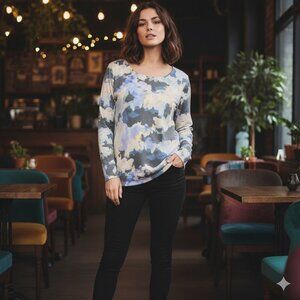 Soft Surroundings large floral blouse